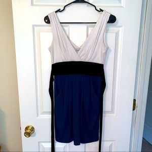 Speechless Blue, Black & White Dress - Small